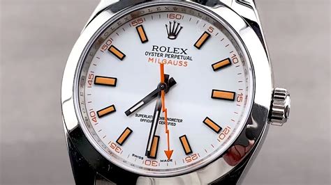 rolex milgauss white dial 116400|Rolex Milgauss price new.